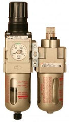 1/4" Air Filter/Regulator/ Lubricator w/Gauge, 230PSI Max EA