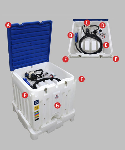 180 GAL PORTABLE DEF SYSTEM - 115V AC PUMP WITH POWER CORD EA